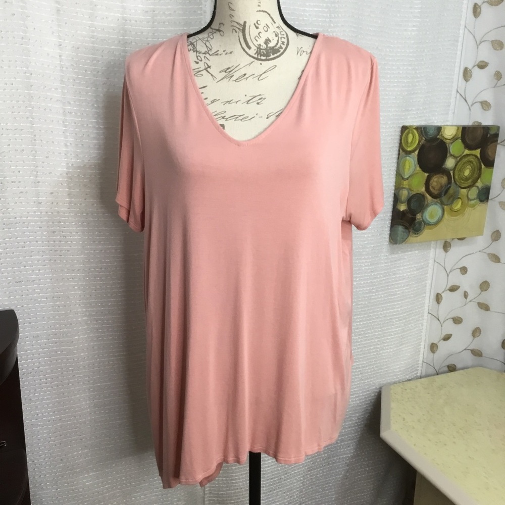 Lisa Rinna Short Sleeve Stretchy Blouse